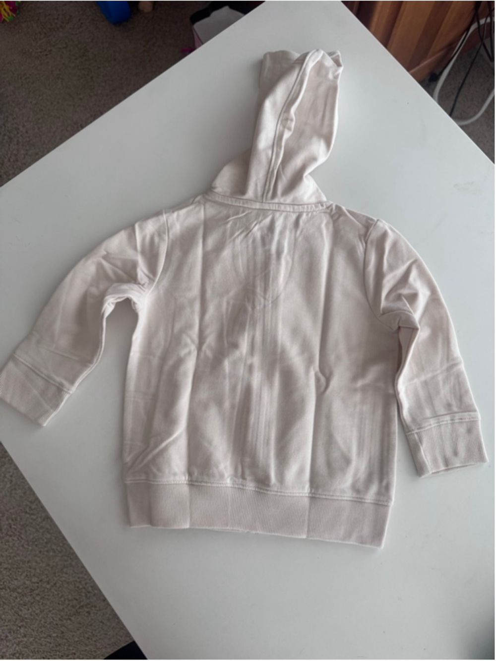 Kids Cat & Jack Beige Full-Zip Hoodie 2T - Picture 2 of 3